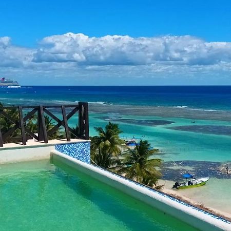 Hotel Blue Reef Frente Al Mar Mahahual Bagian luar foto