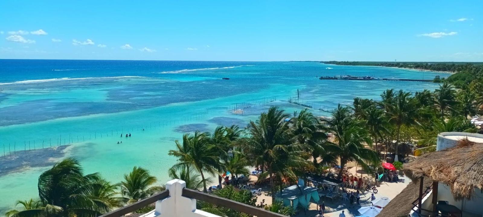 Hotel Blue Reef Frente Al Mar Mahahual Bagian luar foto