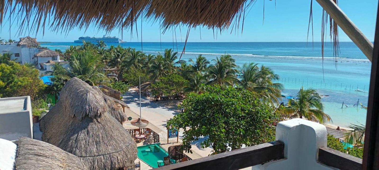 Hotel Blue Reef Frente Al Mar Mahahual Bagian luar foto